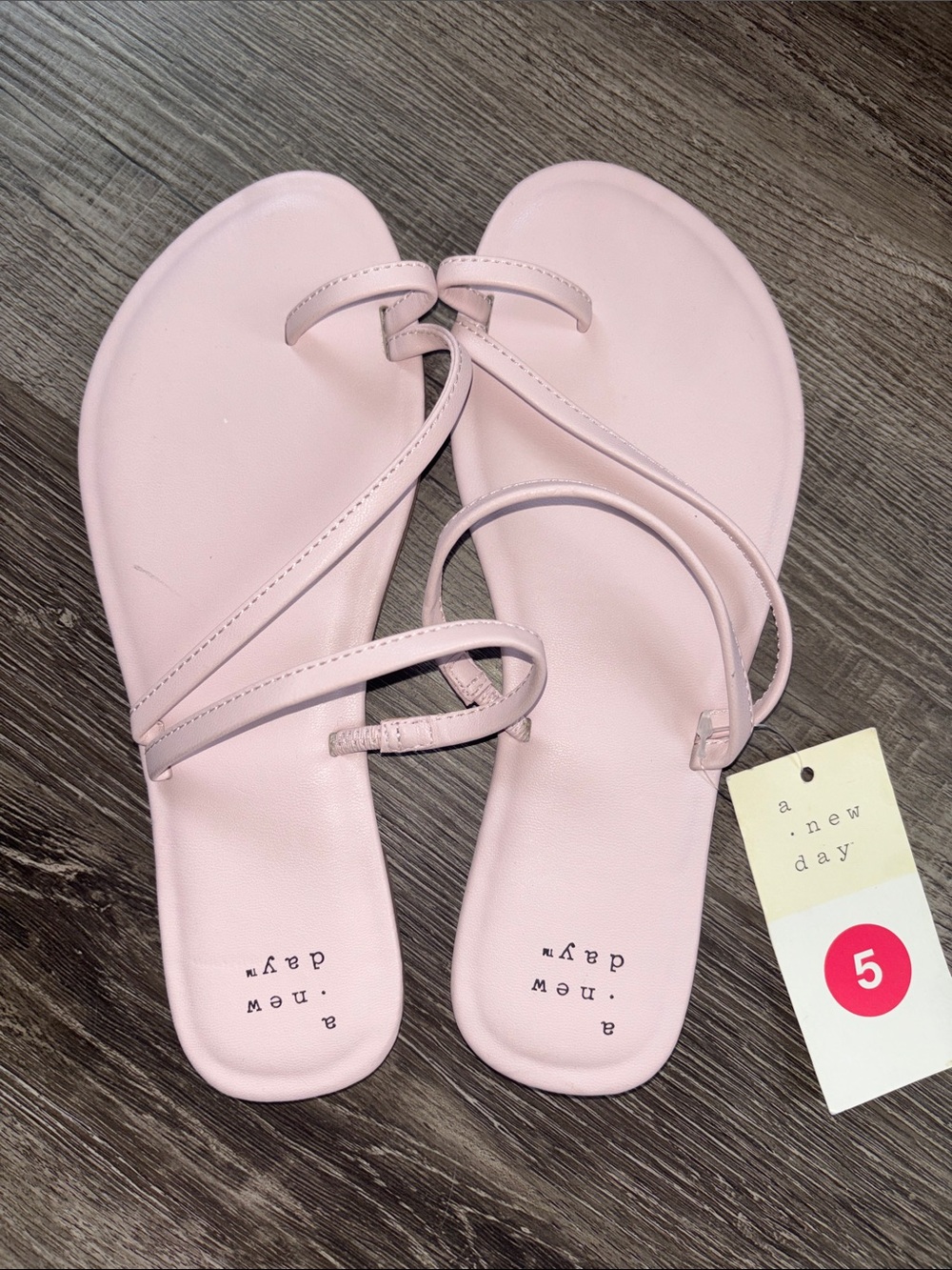 a new day Light Pink Strappy Flat Sandals
